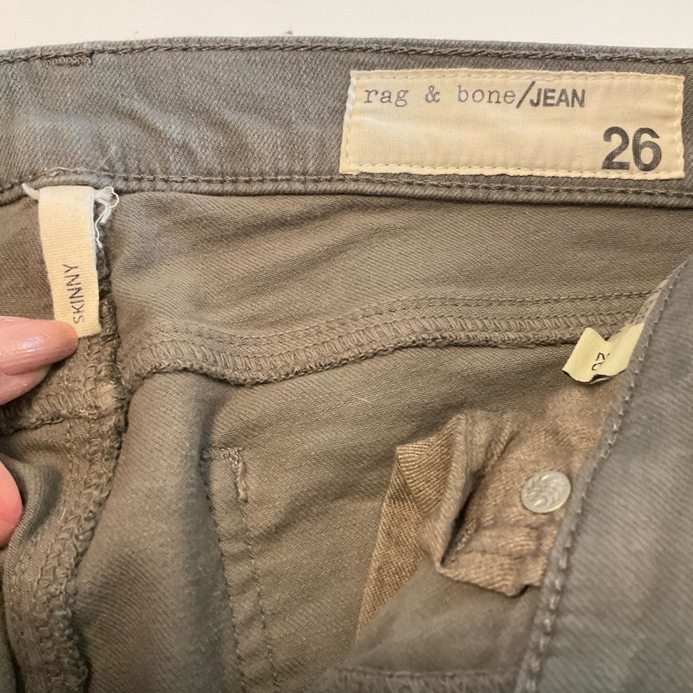 Rag & Bone Jeans, Grey, Mid Rise, Skinny, 5-Pocket, With Stretch, Size 26 - Picture 5 of 16
